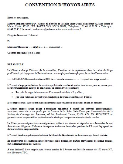 Honoraires St phane Boudin Honoraires St phane Boudin